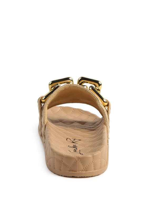 Always24 SHOT BLING CHAIN STRAP WOVEN FLATS