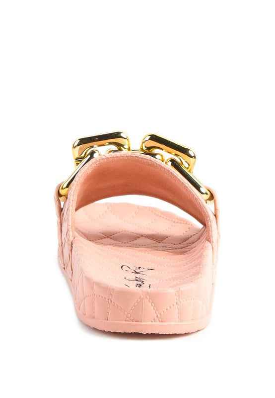 Always24 SHOT BLING CHAIN STRAP WOVEN FLATS