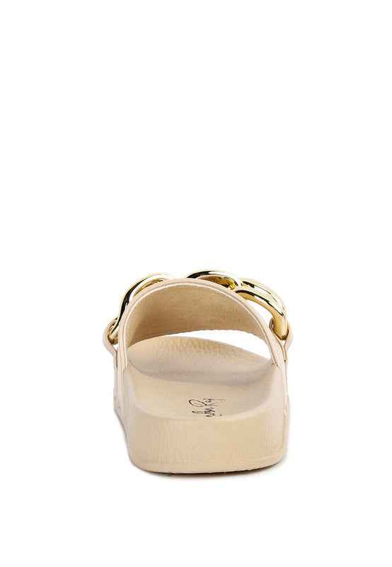 Always24 METALLIC CHAIN METAL SLID FLATS