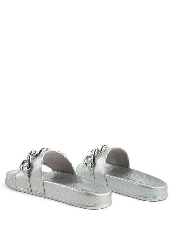 Always24 METALLIC CHAIN METAL SLID FLATS