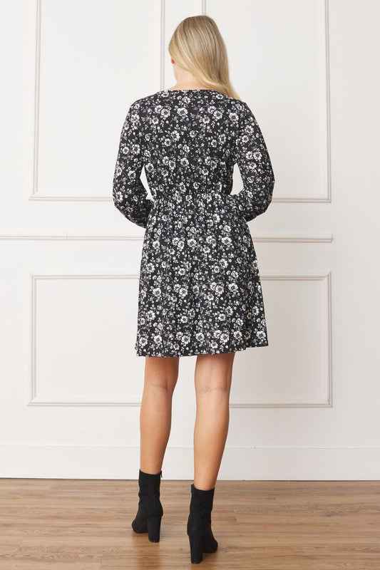 Always24 V-Neck Flowy Floral Mini Dress