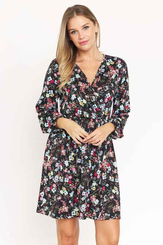 Always24 V-Neck Flowy Floral Mini Dress