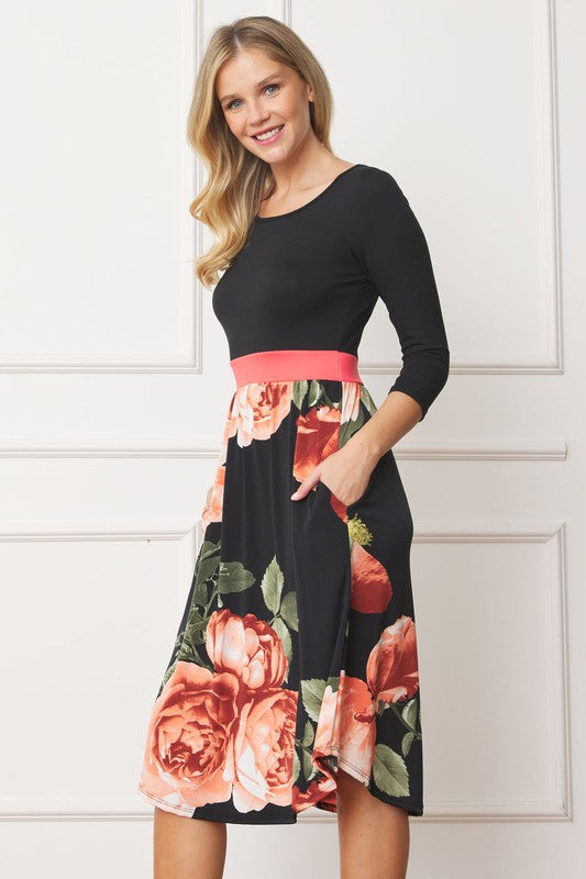 Shop Curved Hem Band Midi Dress - Stylish & Comfortable - EG Fashion