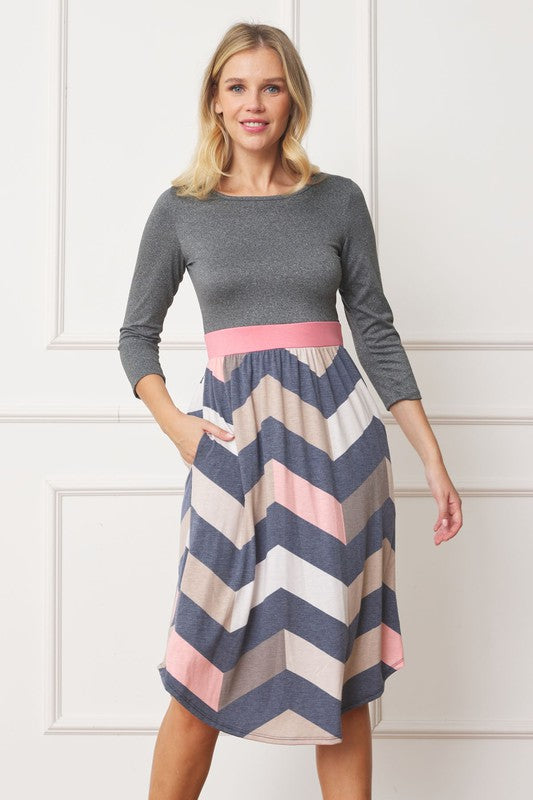 Shop Curved Hem Band Midi Dress - Stylish & Comfortable - EG Fashion