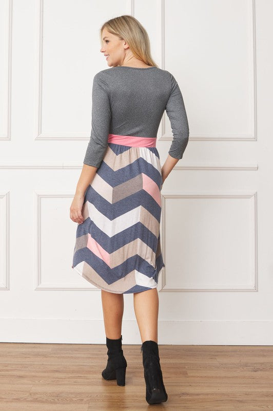 Shop Curved Hem Band Midi Dress - Stylish & Comfortable - EG Fashion
