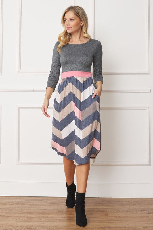 Shop Curved Hem Band Midi Dress - Stylish & Comfortable - EG Fashion