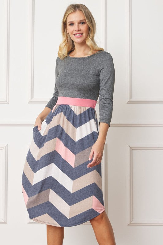 Shop Curved Hem Band Midi Dress - Stylish & Comfortable - EG Fashion