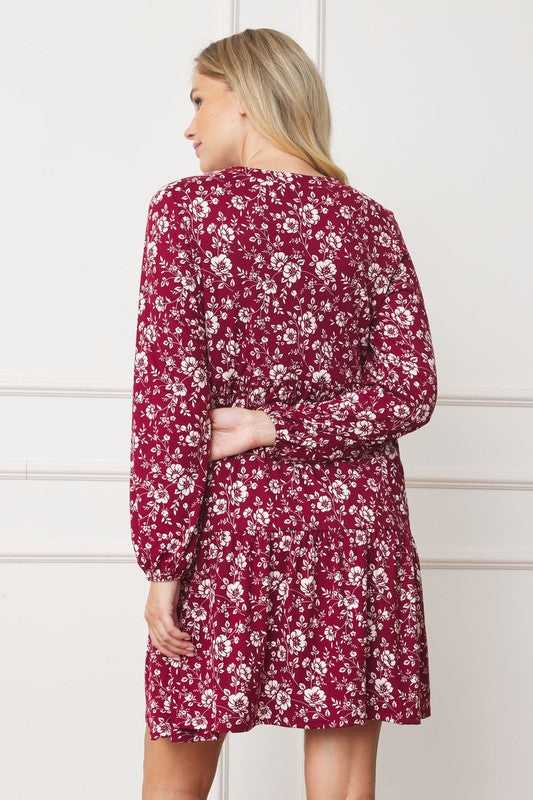 Always24 Floral Crew Neck Midi Dress - Always24