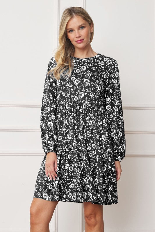 Always24 Floral Crew Neck Midi Dress - Always24