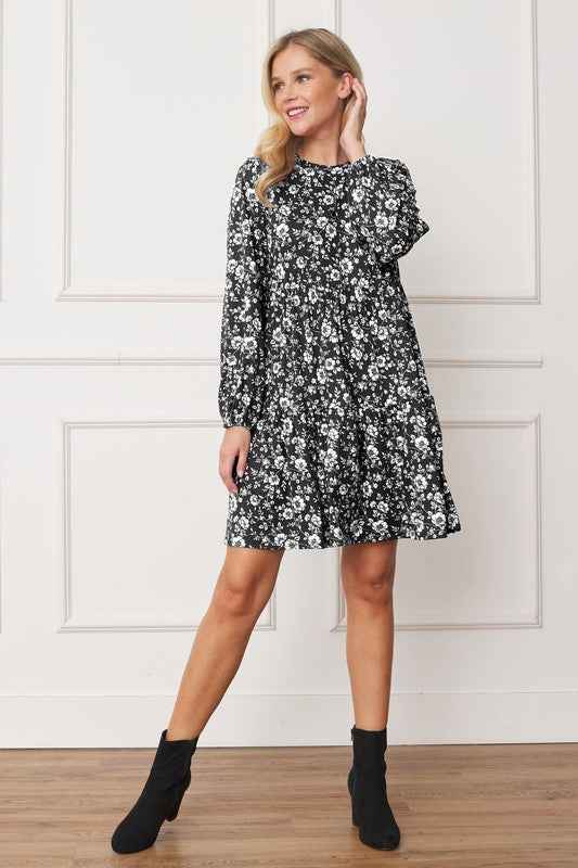 Always24 Floral Crew Neck Midi Dress