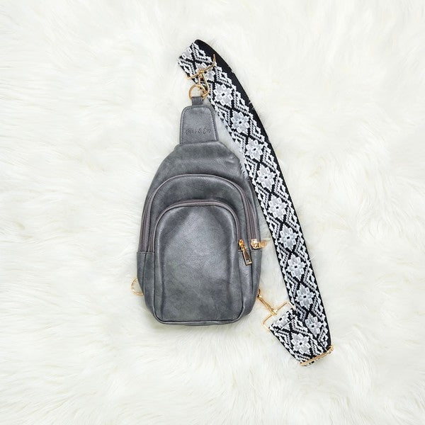 Always24 Crossbody Sling Vegan Leather Handbag - Always24