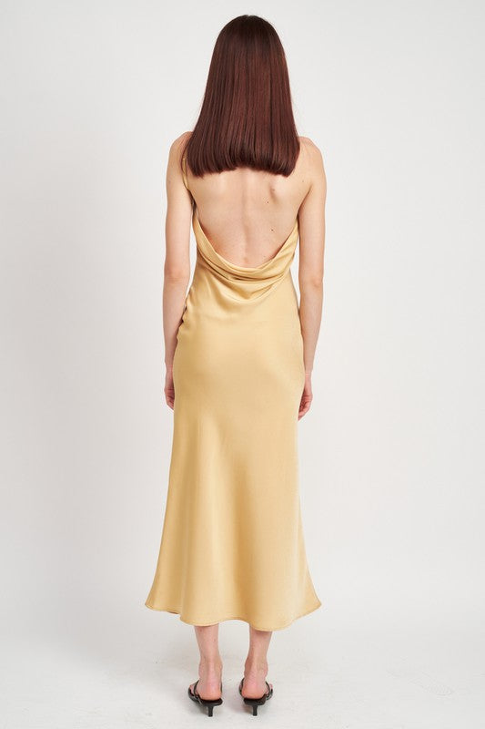 SATIN MAXI BIAS DRESS - Always24
