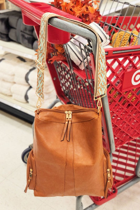 Always24 Convertible Vegan Leather Backpack 2 Straps - Always24