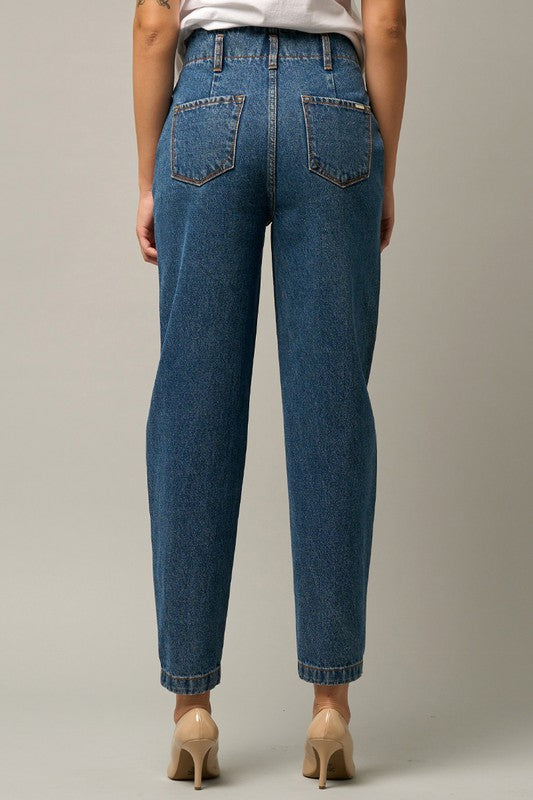 HIGH RISE BALLOON JEANS - Always24