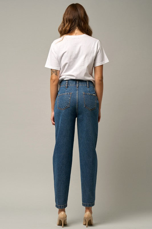 HIGH RISE BALLOON JEANS - Always24