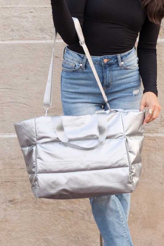 Always24 Metallic Puffer Tote - Always24