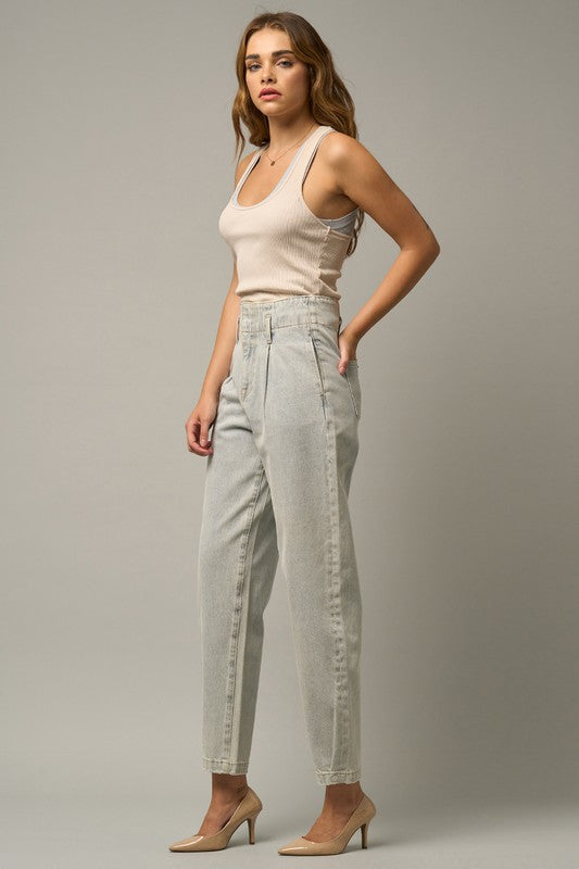 Super High Waist Balloon Jeans - Always24
