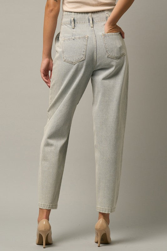 Super High Waist Balloon Jeans - Always24