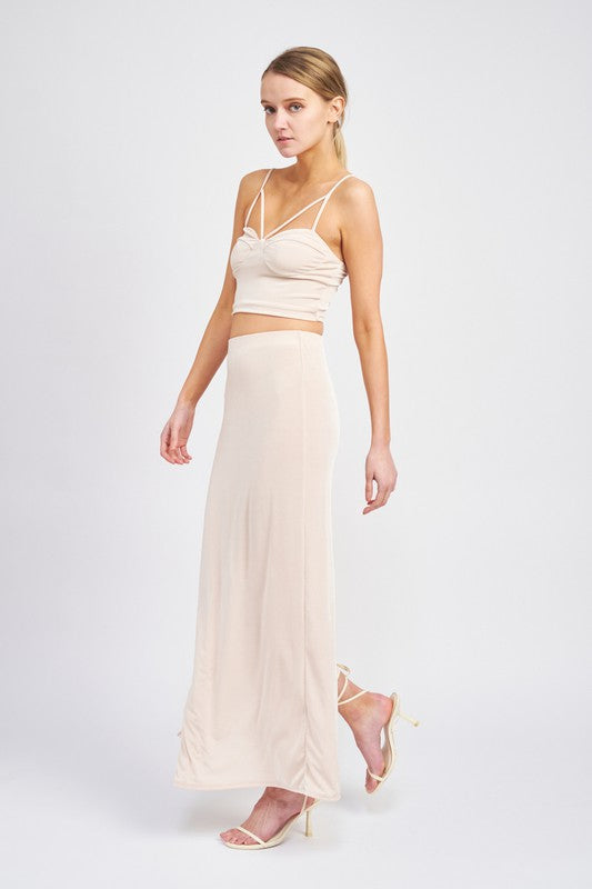 HIGH WAISTED MAXI SKIRT - Always24