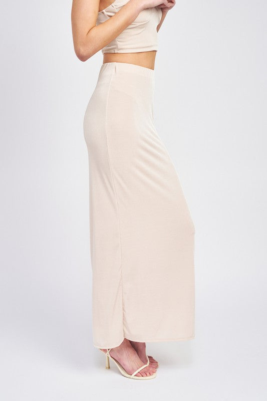 HIGH WAISTED MAXI SKIRT - Always24