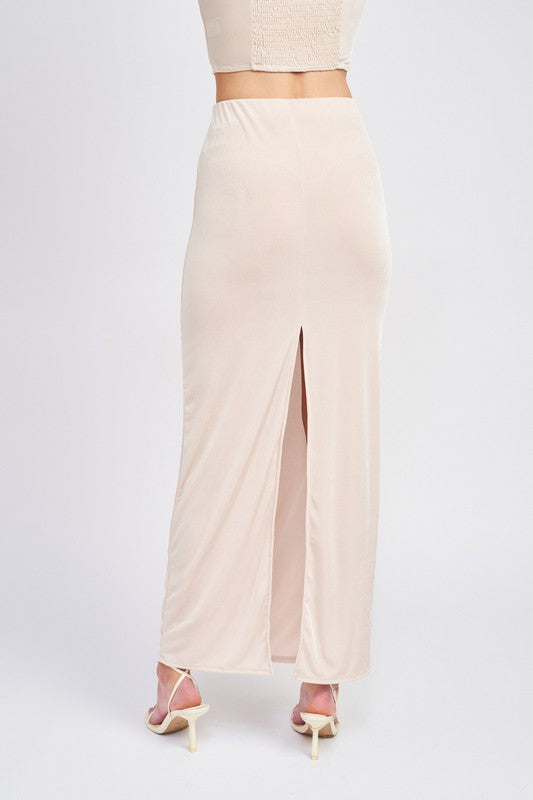 HIGH WAISTED MAXI SKIRT - Always24