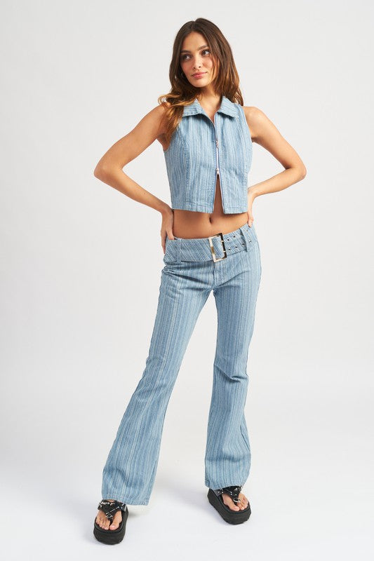 LOW RISE FLARED JEANS - Always24