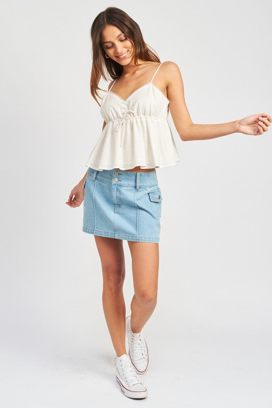 FLOWER DOT CHIFFON TOP - Always24