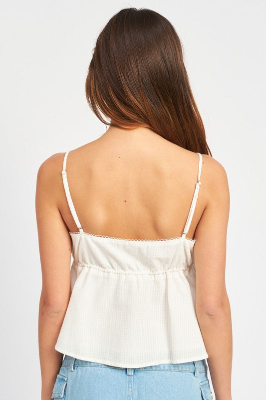 FLOWER DOT CHIFFON TOP - Always24