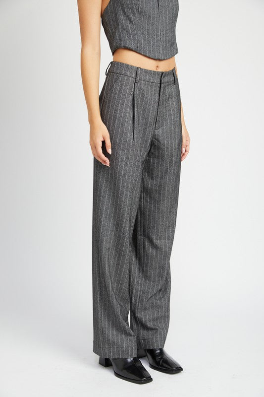 Always24 LOOSE FIT PINSTRIPE PANTS - Always24