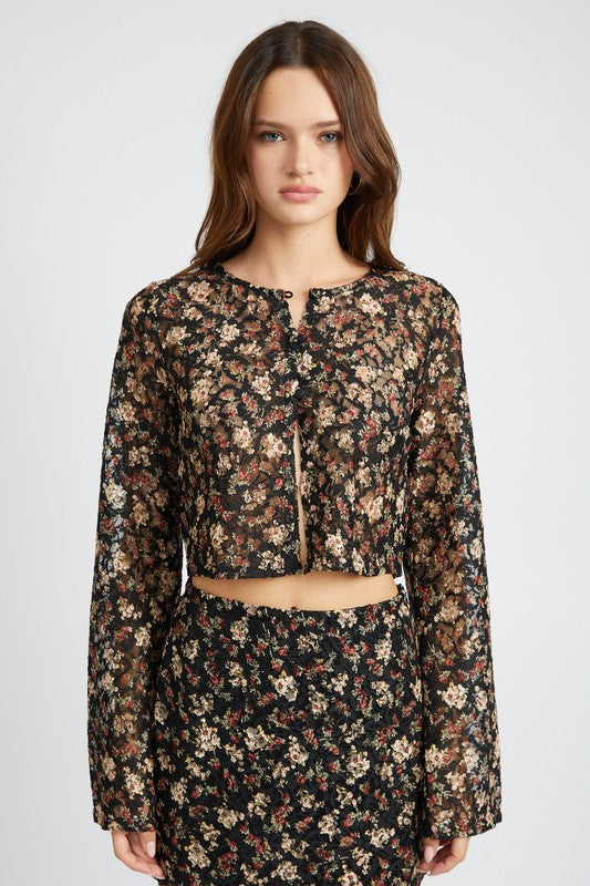 BELLL SLEEVE CROPPED TOP - Always24