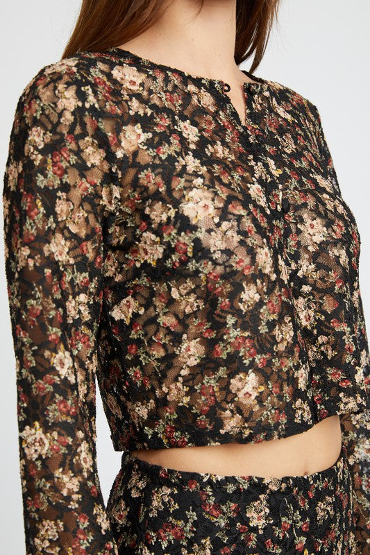 BELLL SLEEVE CROPPED TOP - Always24