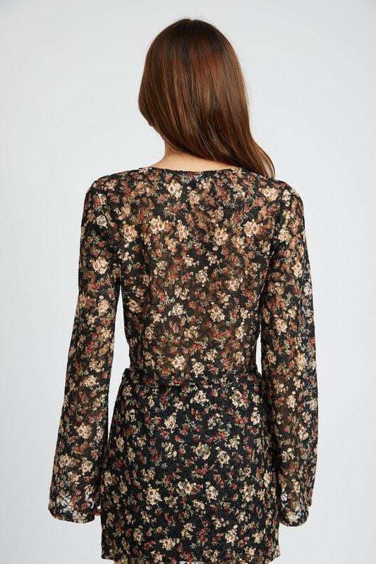 BELLL SLEEVE CROPPED TOP - Always24