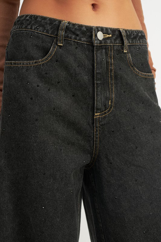 BOYFRINED PANTS WITH CONTRASTED STITCHING - Always24