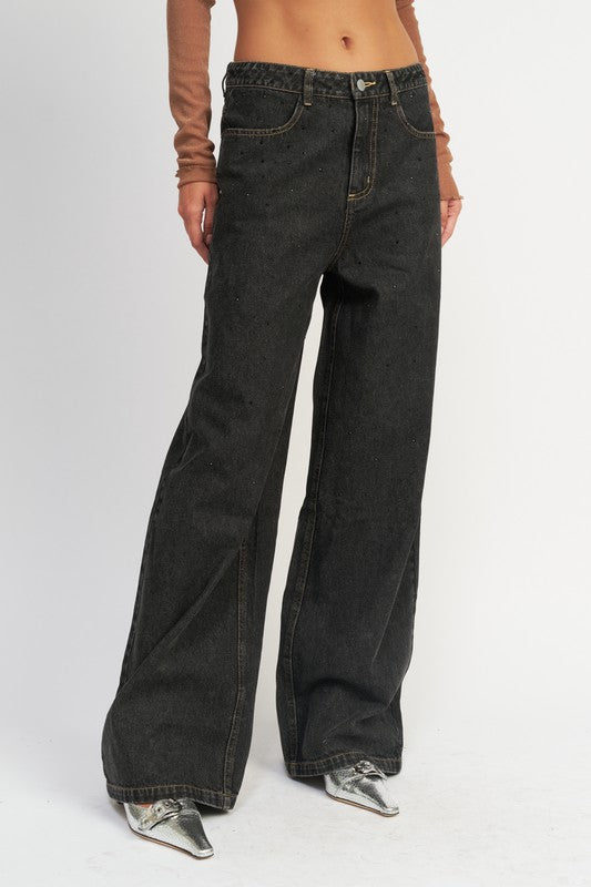 BOYFRINED PANTS WITH CONTRASTED STITCHING - Always24