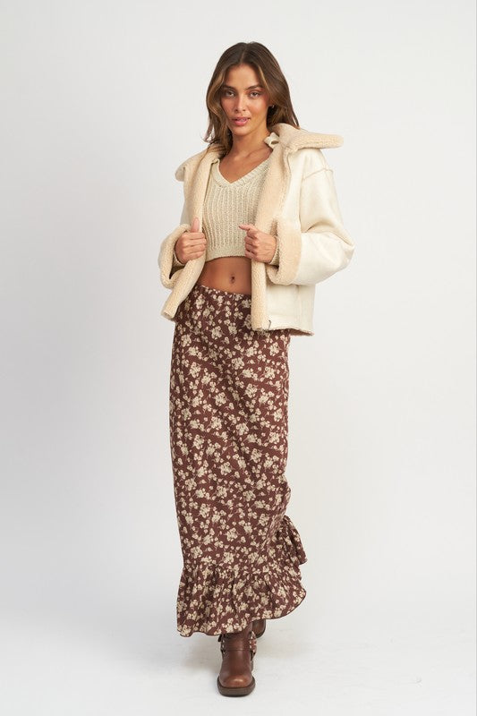RIVERSIBLE FUR CROPPED JACKET - Always24