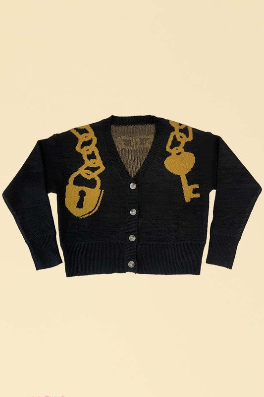 Always24 Lock and key cropped cardigan - Always24