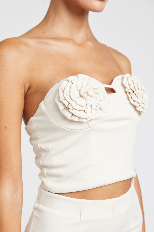 ROSETTE BUSTIER TOP - Always24