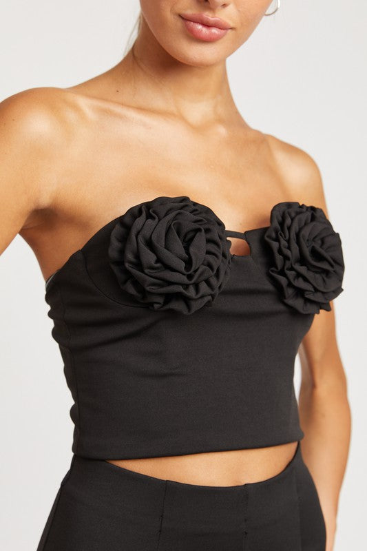ROSETTE BUSTIER TOP - Always24