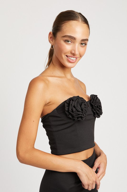 ROSETTE BUSTIER TOP - Always24