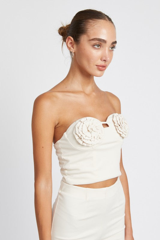 ROSETTE BUSTIER TOP - Always24