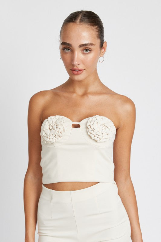 ROSETTE BUSTIER TOP - Always24