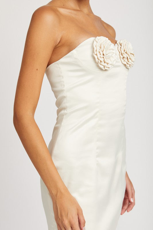 ROSETTE BUST MINI DRESS - Always24