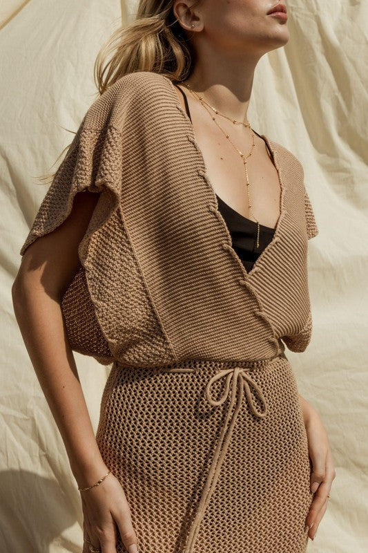 Open Sweater Cover-Up Dress - Always24