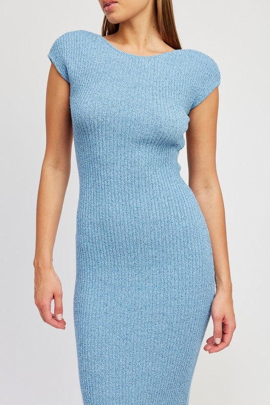 Always24 CAP SLEEVE BODYCON DRESS WITH OPEN BACK - Always24