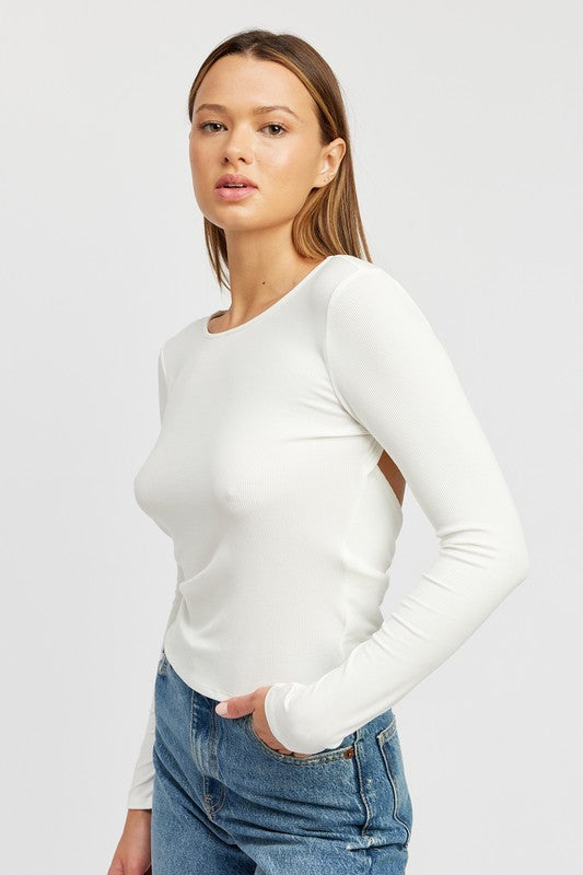 OPEN BACK TOP WITH TWIST DETAIL - Always24