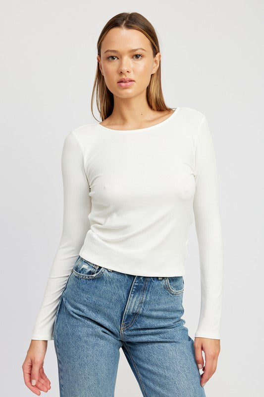OPEN BACK TOP WITH TWIST DETAIL - Always24