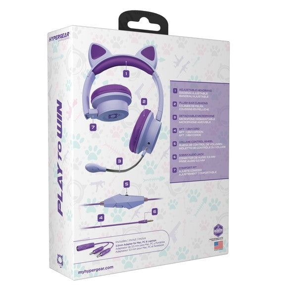 Always24 HyperGear Kombat Kitty Kids Gaming Headset - Always24