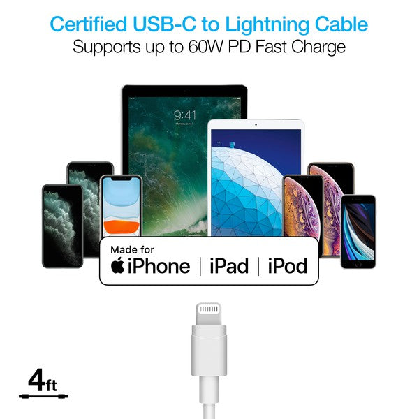 Naztech 20W PD Wall Charger & Lightning Cable - Always24