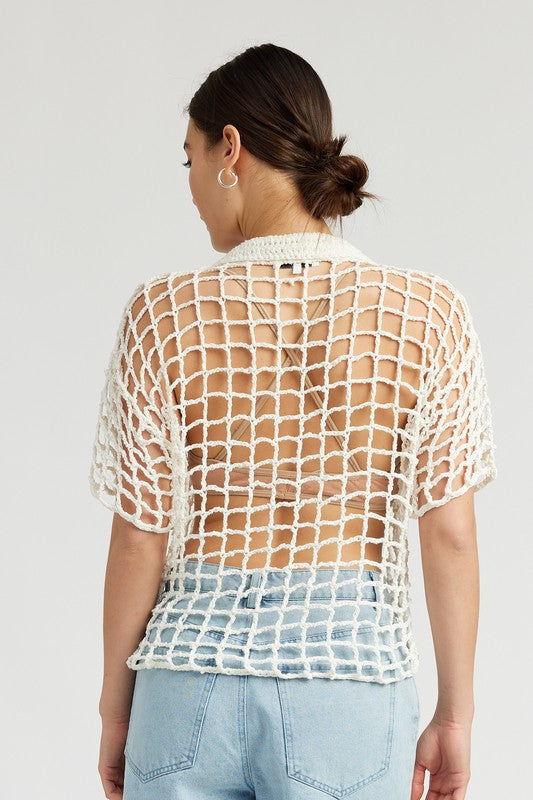 Always24 BOLD CROCHET SHIRT TOP - Always24
