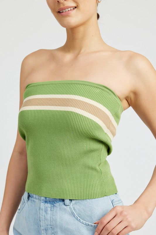 Always24 STRIPED TUBE TOP - Always24